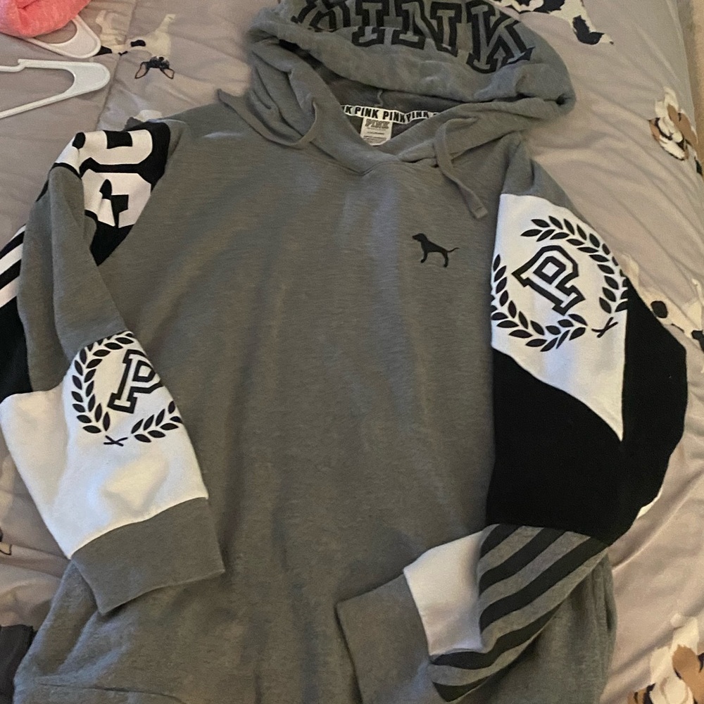 Vs pink campus crossover hoodie large